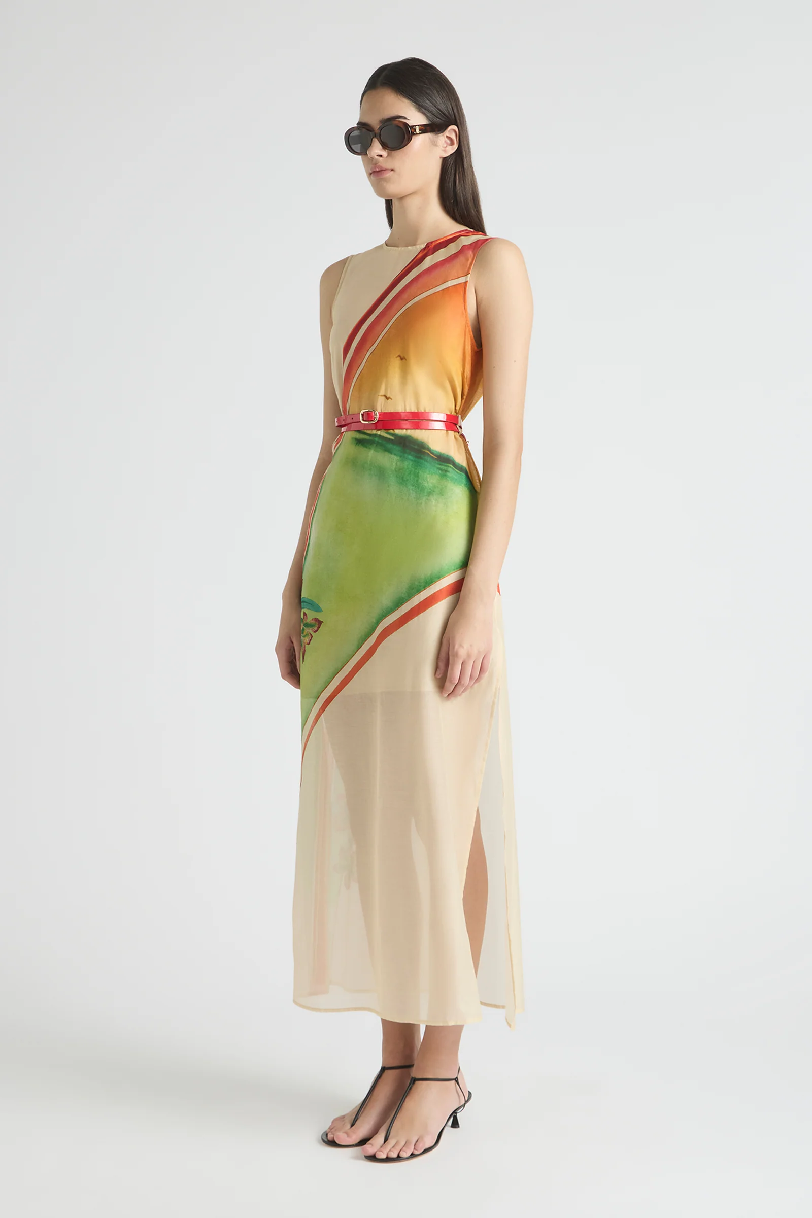 GOLDEN BREAK BELTED MAXI DRESS - Image 3
