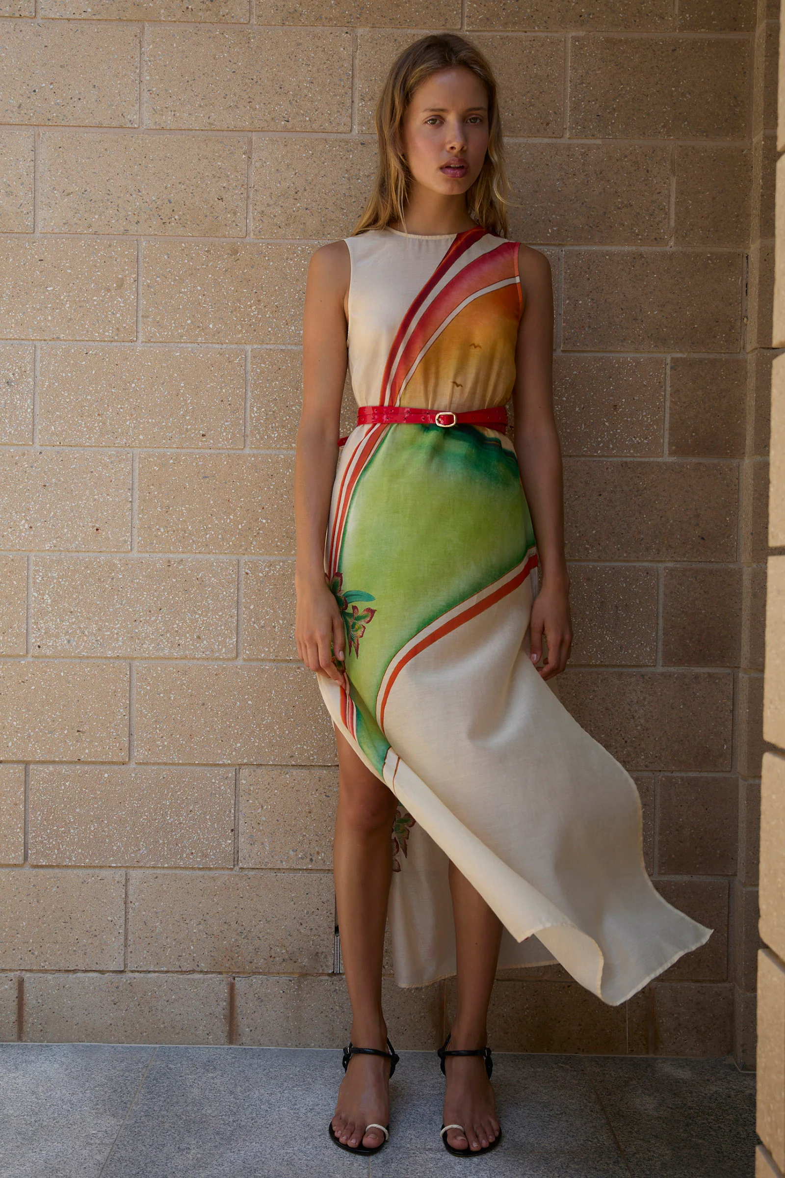 GOLDEN BREAK BELTED MAXI DRESS - Image 7