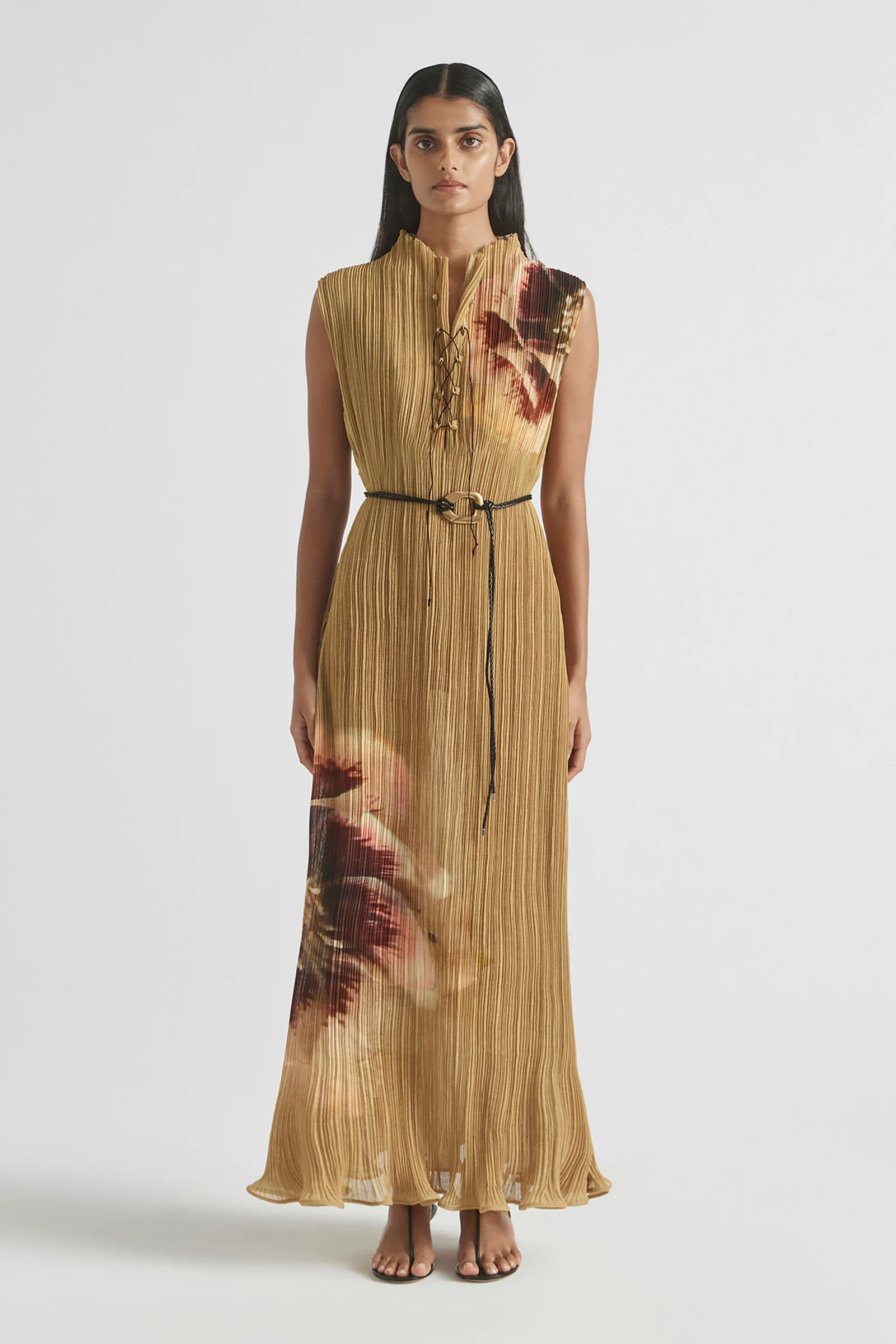 LIGHT SPEED SLEEVELESS PLEATED MIDI - Image 3