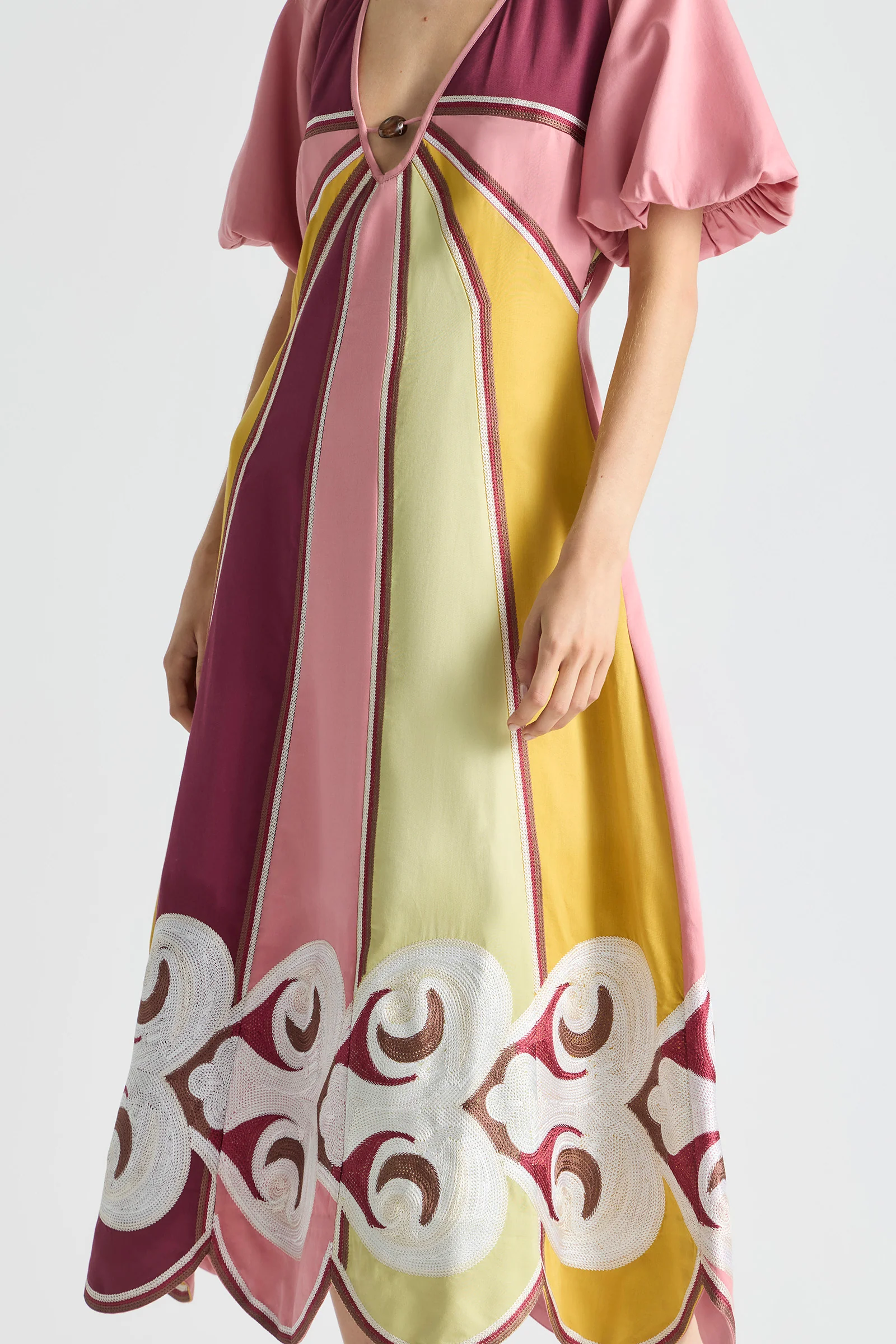 TWIN RIVERS CURVE PANEL MAXI DRESS - Image 7